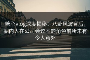 糖心vlog深度揭秘：八卦风波背后，圈内人在公司会议室的角色前所未有令人意外