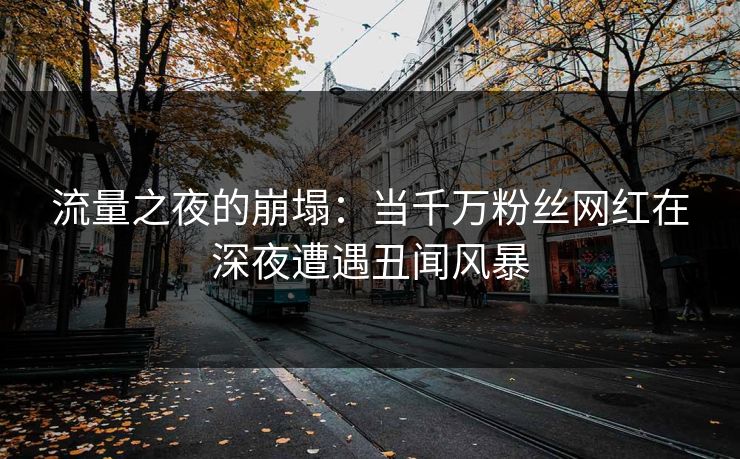 流量之夜的崩塌：当千万粉丝网红在深夜遭遇丑闻风暴